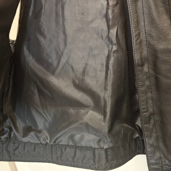 Z1R Reddog Black Leather Motorcycle Vest - Picture 4 of 8